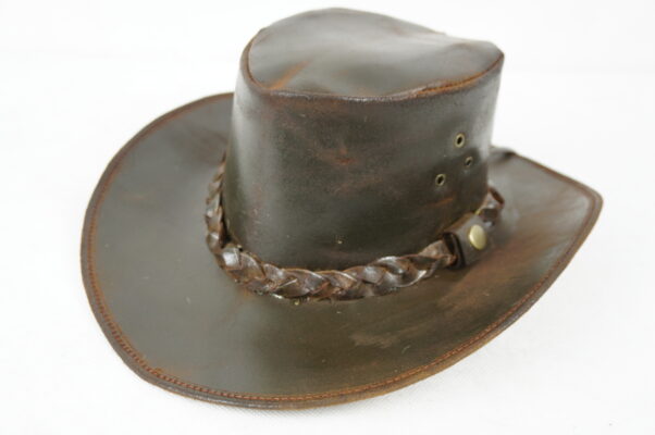 handmade real leather cowhide hats by exact leather