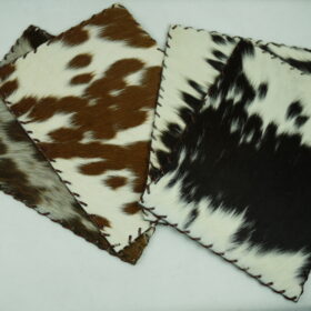 cowhide leather placemats by exact leather