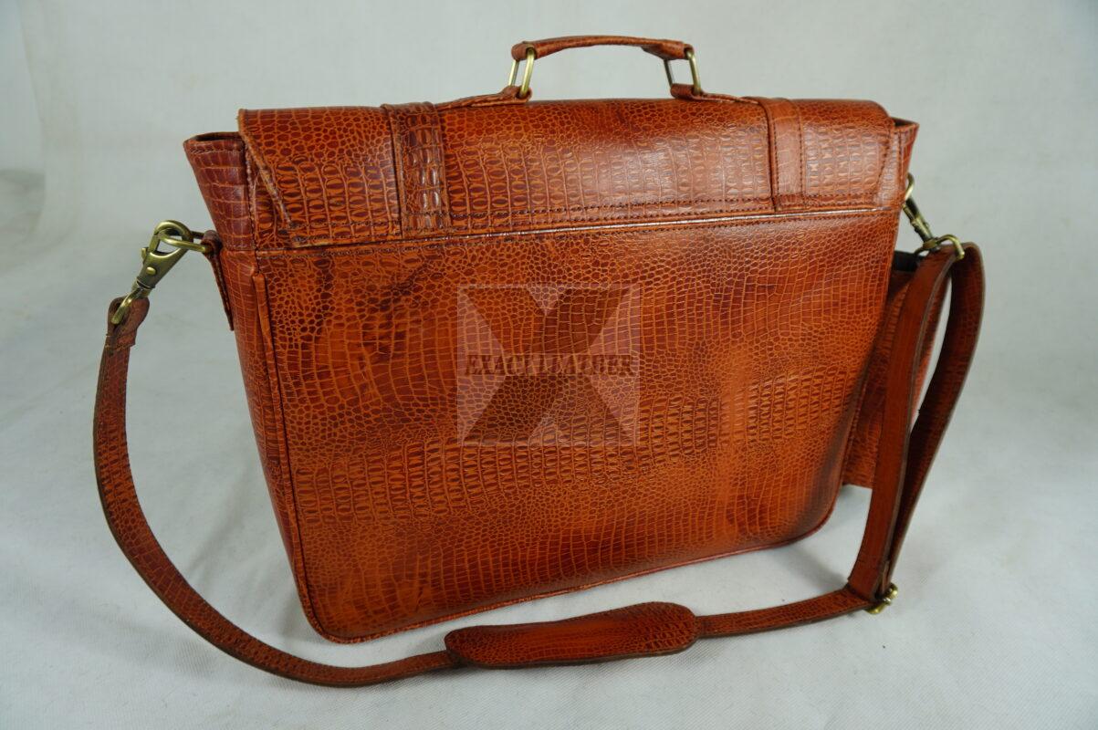 handmade real leather laptop office briefcase bag by exact leather