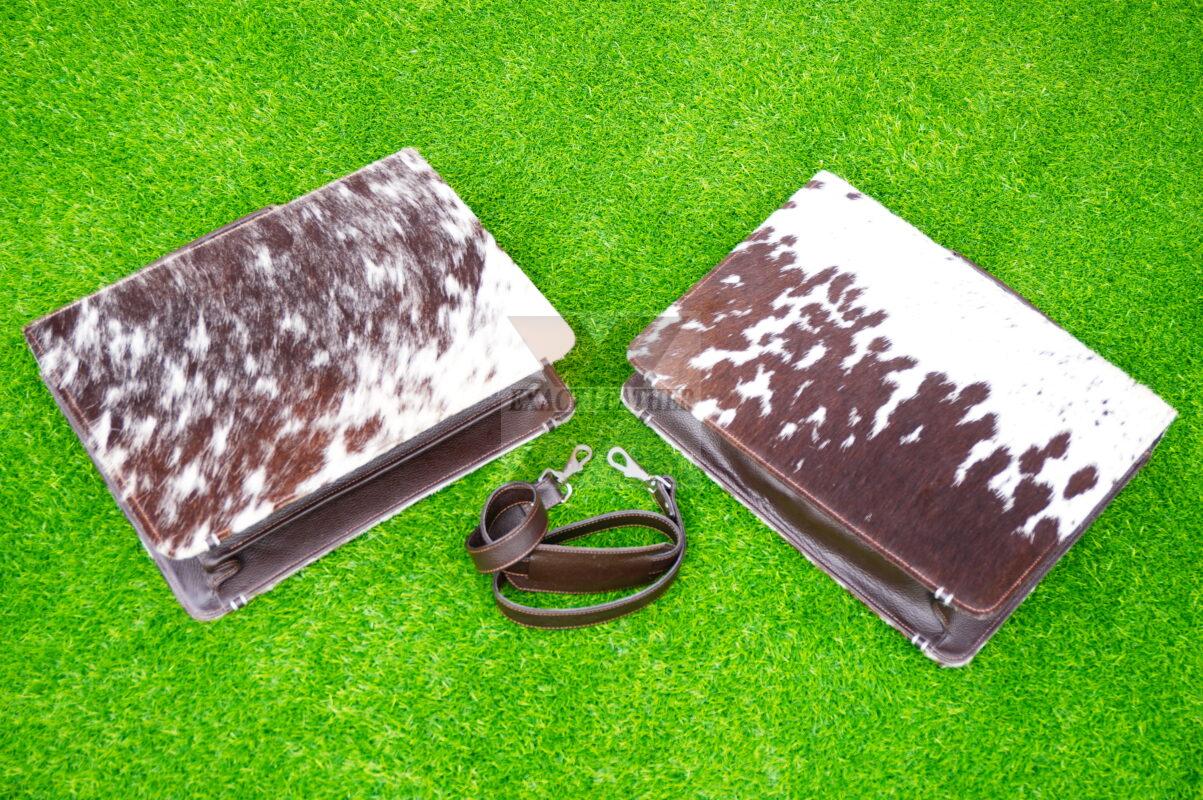 natural hair on cowhide laptop office briefcase bags by exact leather