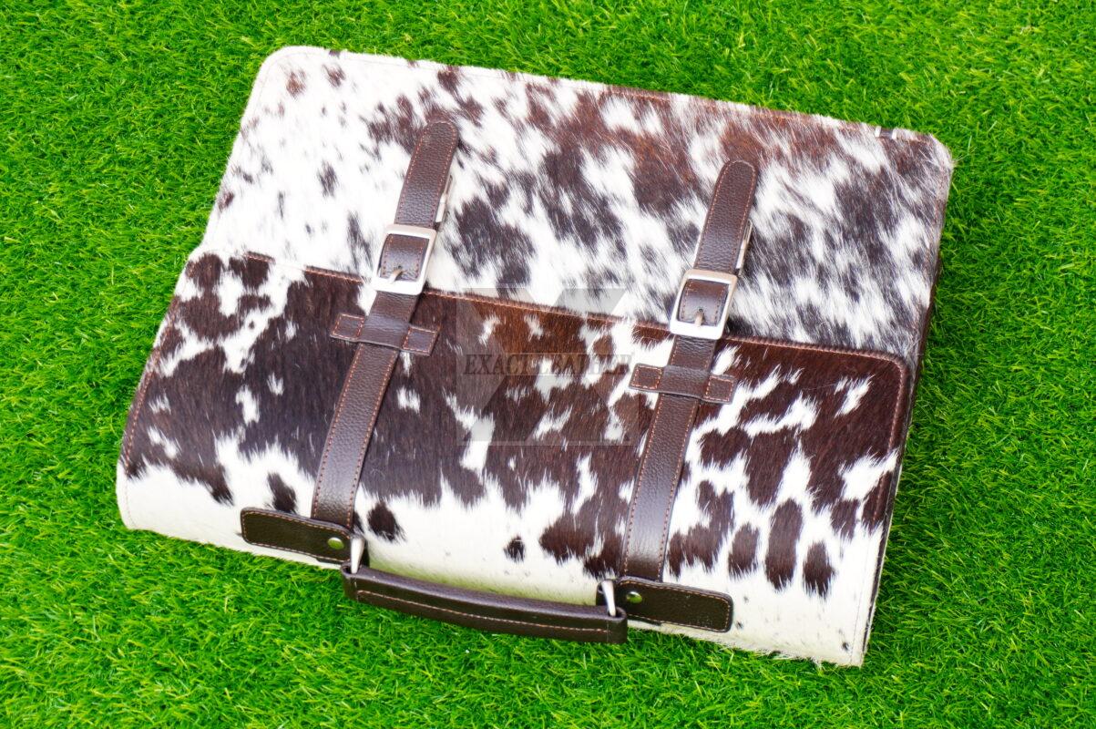 natural hair on cowhide laptop office briefcase bags by exact leather