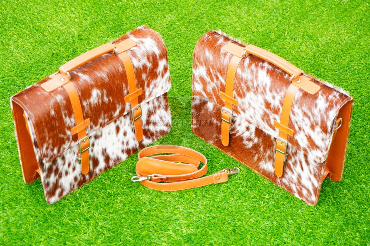 natural hair on cowhide laptop office briefcase bags by exact leather