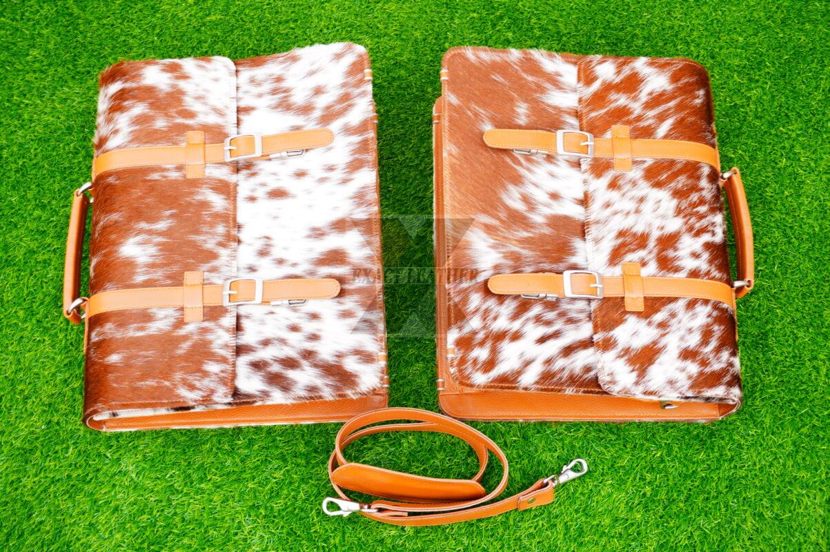 natural hair on cowhide laptop office briefcase bags by exact leather