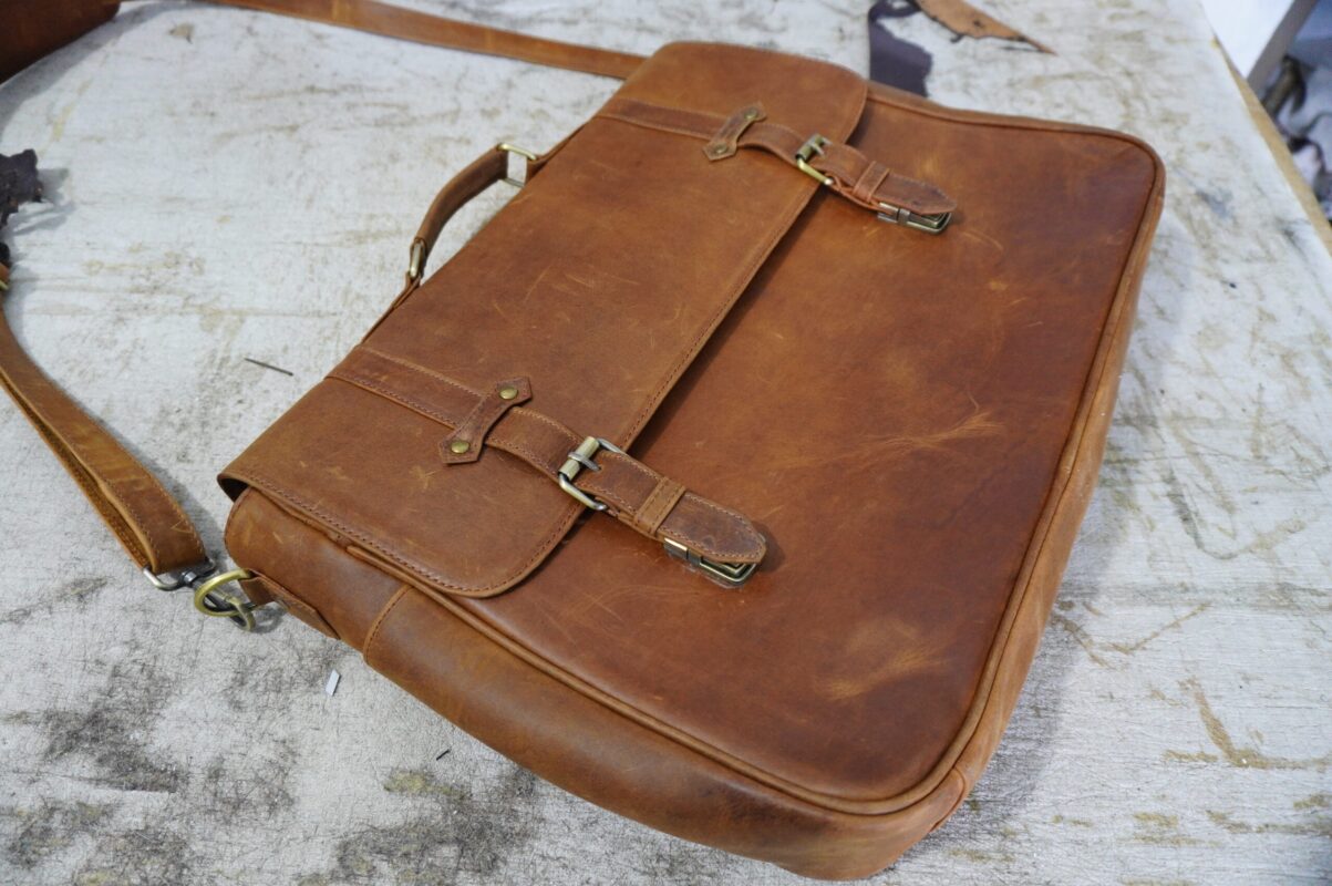 Handmade Real Leather Laptop Bag for Men/Women