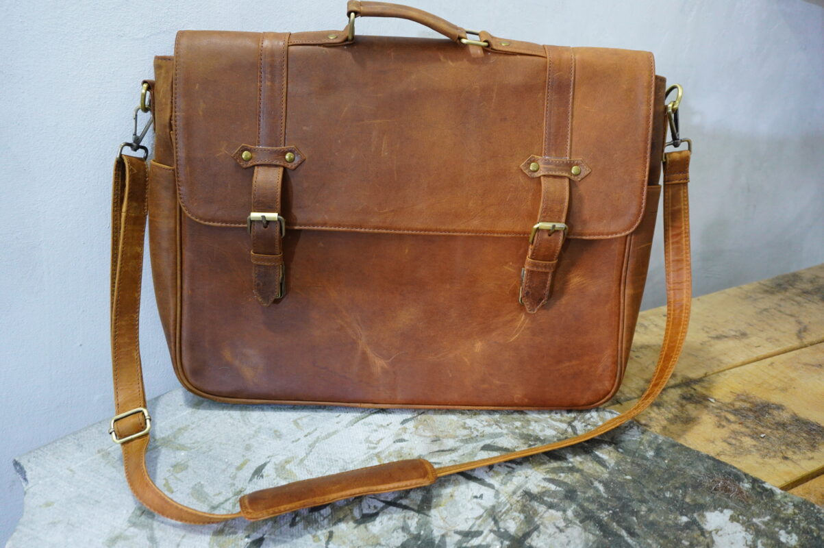 Handmade Real Leather Laptop Bag for Men/Women